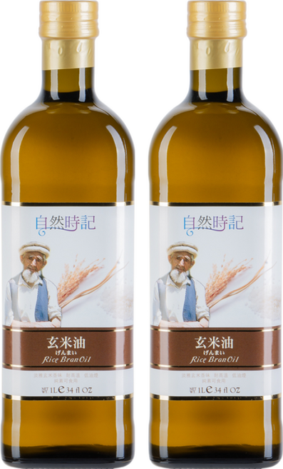 Nature Time 自然時記 玄米油, 2瓶, 1L