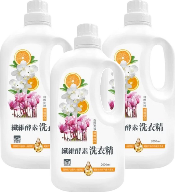 do it 多益得 纖維酵素洗衣精, 2L, 3瓶
