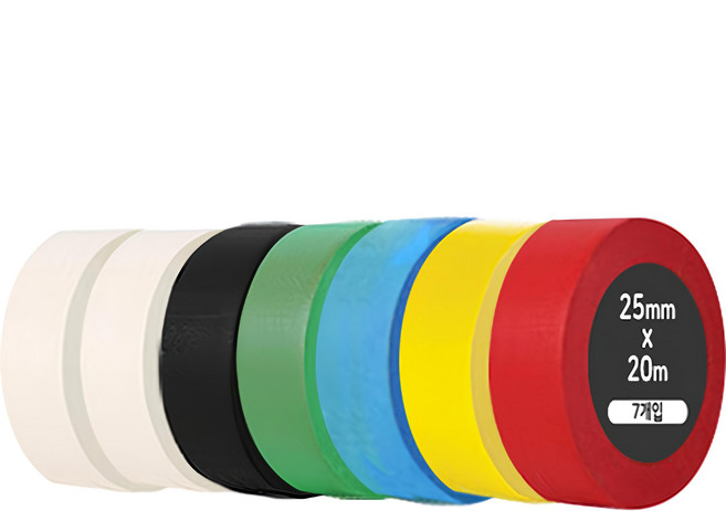 iQIHAN 達達彩虹膠帶 25mm x 20m 7 包, 1組, 綜合色