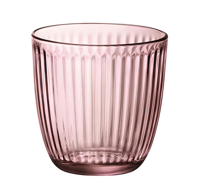 Bormioli Rocco 水杯 290ml 12入, 線條玫瑰色, 12個