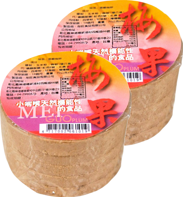 彤旺食品 黑糖梅餅, 70g, 2組