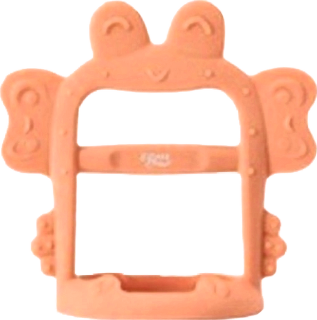 tgm 白金矽膠手腕型固齒器 Set 適用年齡3個月以上, 固齒器 + 收納盒, 螃蟹橘粉, 1個