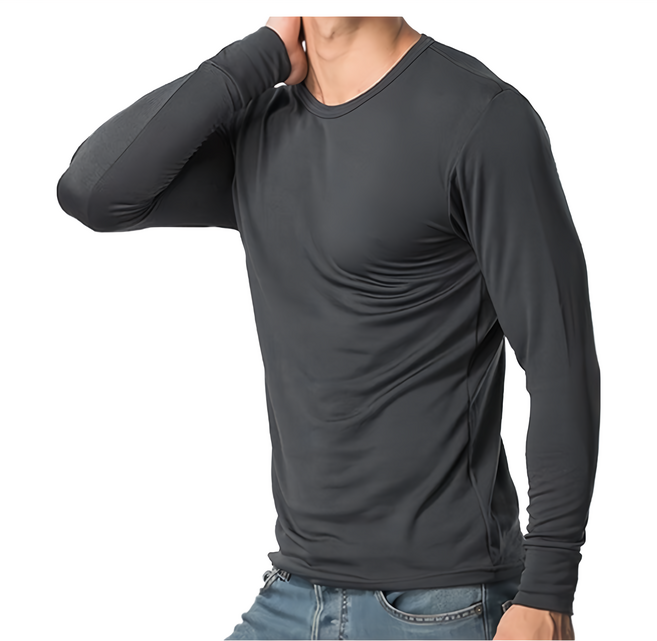 MI MI LEO MIT厚刷毛保暖衣, 深灰色