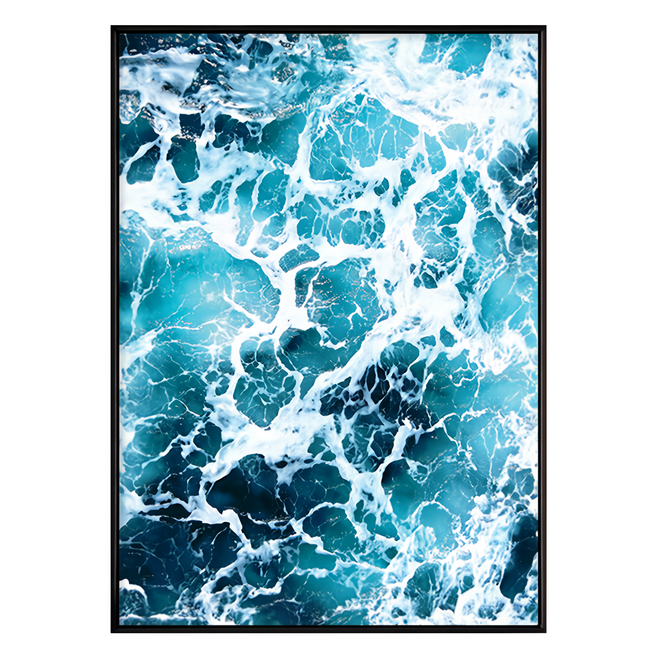 浪花掛畫, 黑色框