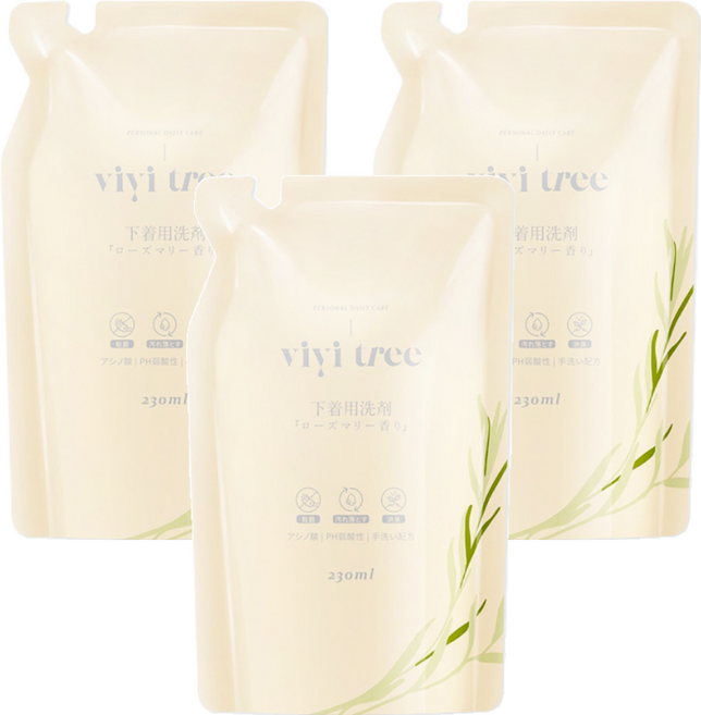 vivi tree 私密衣物手洗精補充, 230ml, 3包