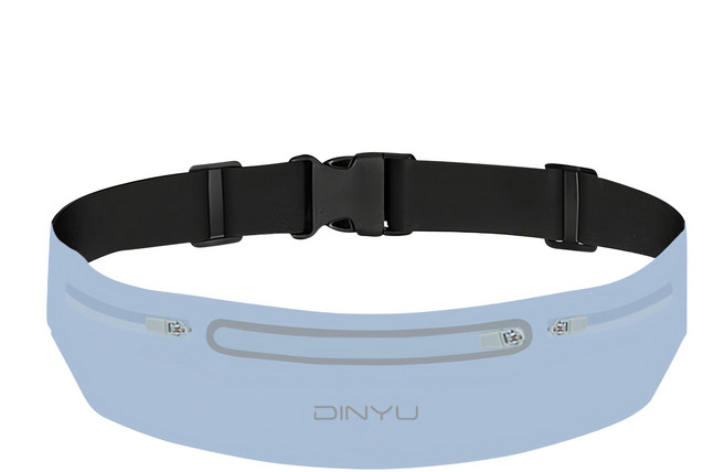 DINYU 防潑水貼身隱形運動腰包, 藍色, 1個