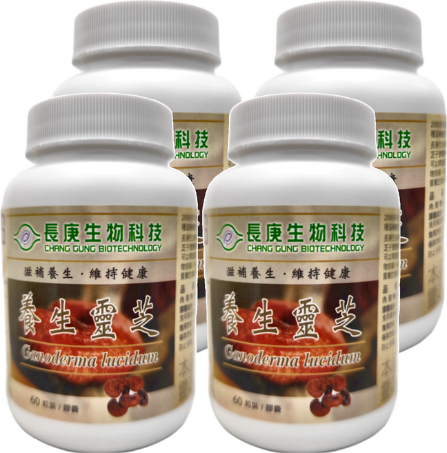 長庚生物科技 養生靈芝, 60顆, 4罐