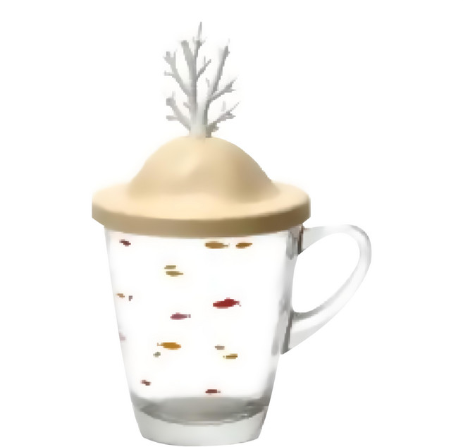 QUALy 珊瑚玻璃杯 116 x 94 x 110mm 300ml, 1個