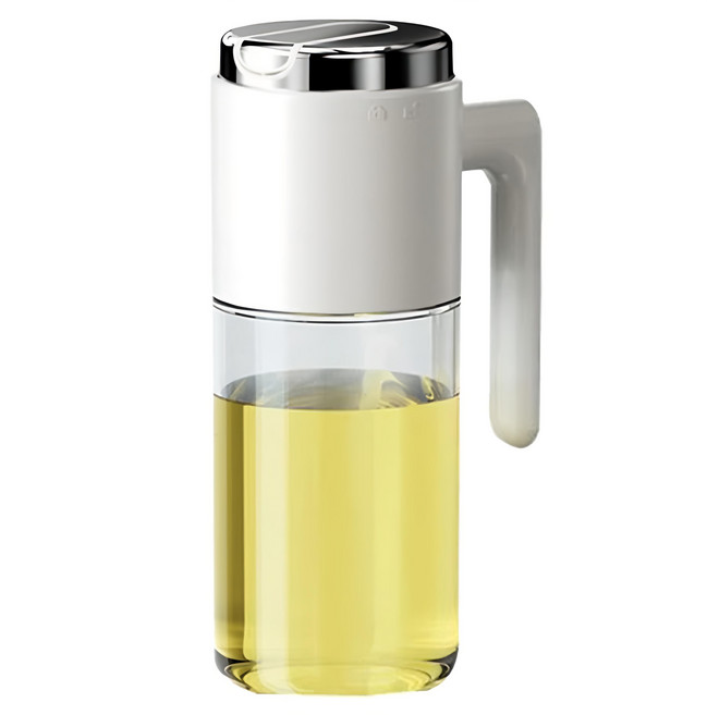 Couselect 不鏽鋼重力自動開合油壺 白色, 500ml, 1個