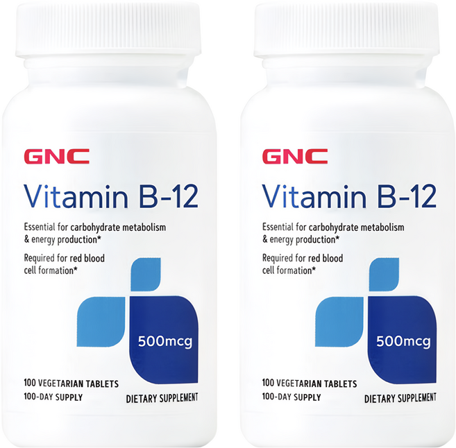 GNC 健安喜 維生素 B-12 500食品錠, 100顆, 500mg, 2罐