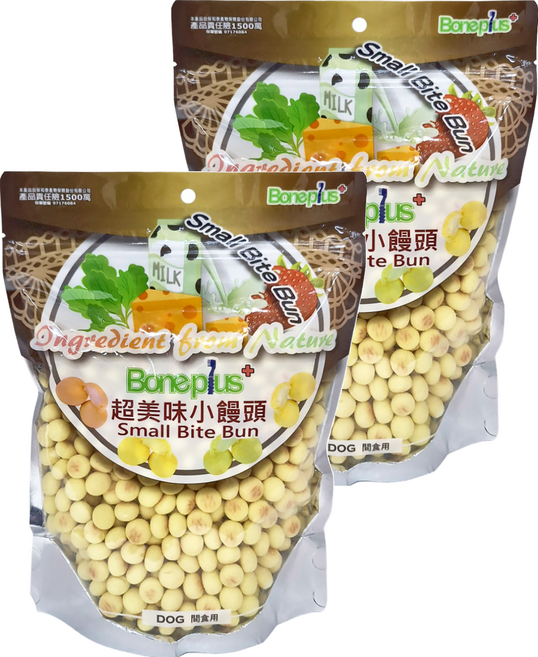 Boneplus 狗貓用 超美味小饅頭 PV-141-3202, 補鈣起司, 270g, 2包