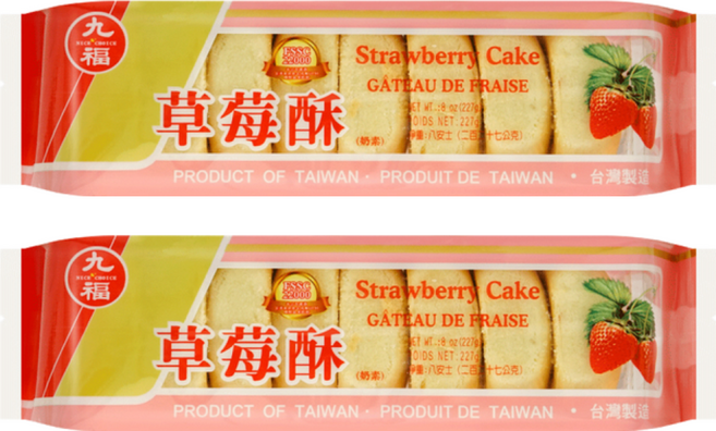 九福 草莓酥 227g 台灣製造, 2包