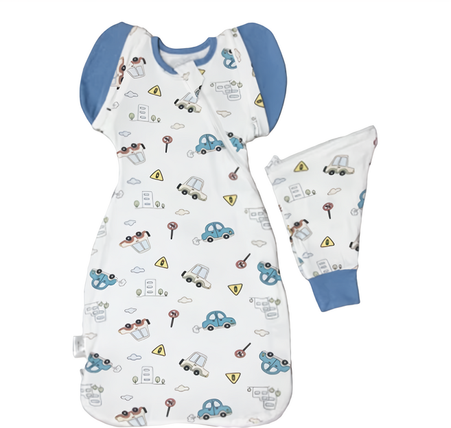 OhBabyLying 可換袖成長包巾 夏季輕薄款 涼感竹纖維