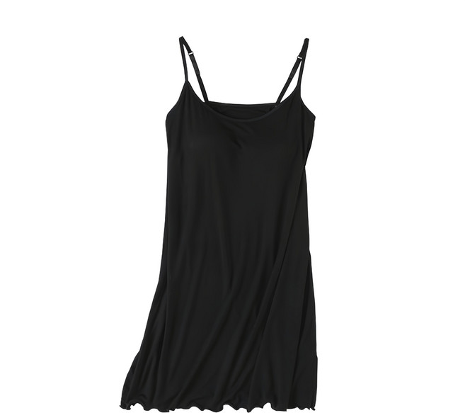 NEW FORCE 無袖細肩帶連身裙 附胸墊BRA