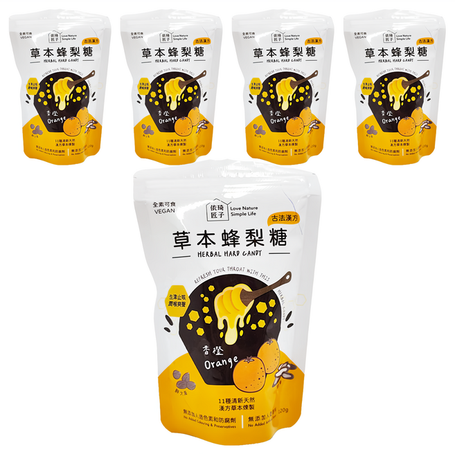 Love Nature Simple Life 依琦匠子 草本蜂梨糖, 120g, 5包
