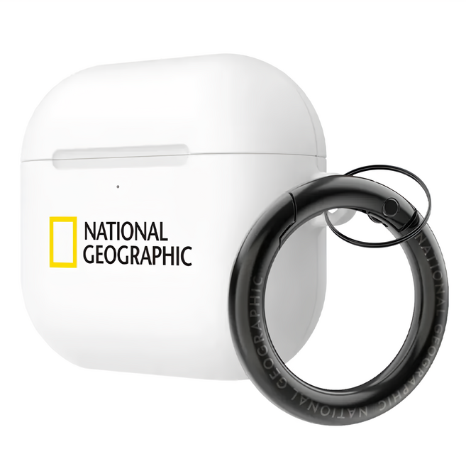 NATIONAL GEOGRAPHIC 國家地理 Hard Case AirPods4 耳機保護殼, 白色, 1個
