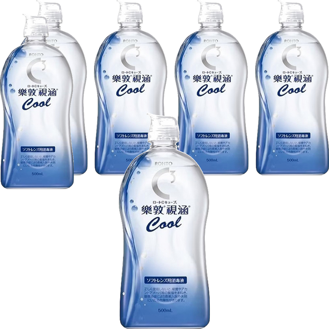 ROHTO 樂敦 視涵 水感多效保養液 清涼滋潤, 500ml, 6瓶