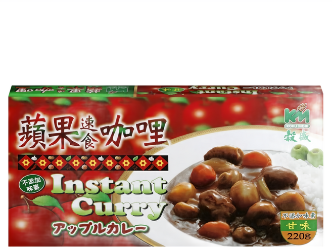 KOKUMORI 穀盛 蘋果速食咖哩, 220g, 1盒