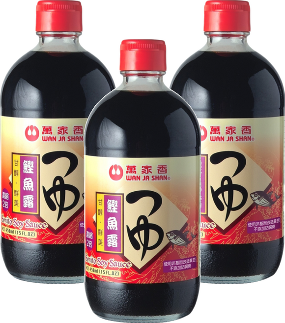 萬家香 鰹魚露, 450ml, 3瓶