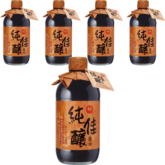 萬家香 純佳釀醬油, 450ml, 5瓶