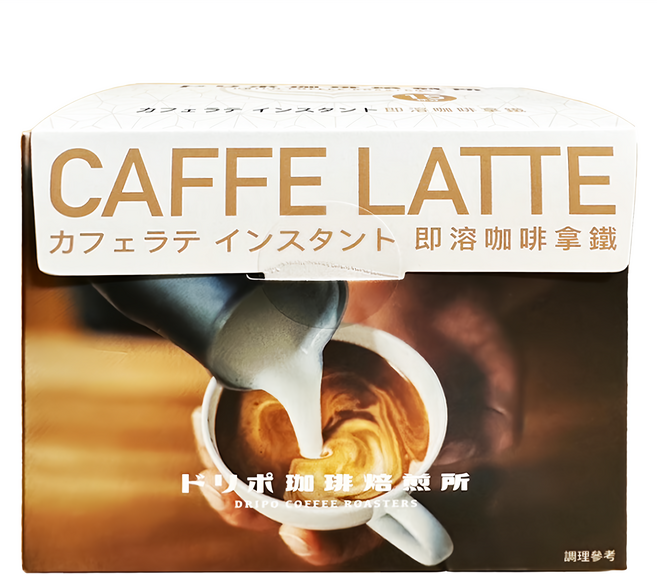 dripo 即溶咖啡拿鐵, 14g, 15個裝, 1盒
