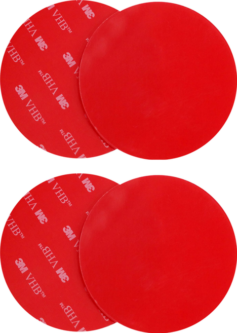 spider loc 強力圓形雙面膠帶 72 x 72mm, 透明, 4個