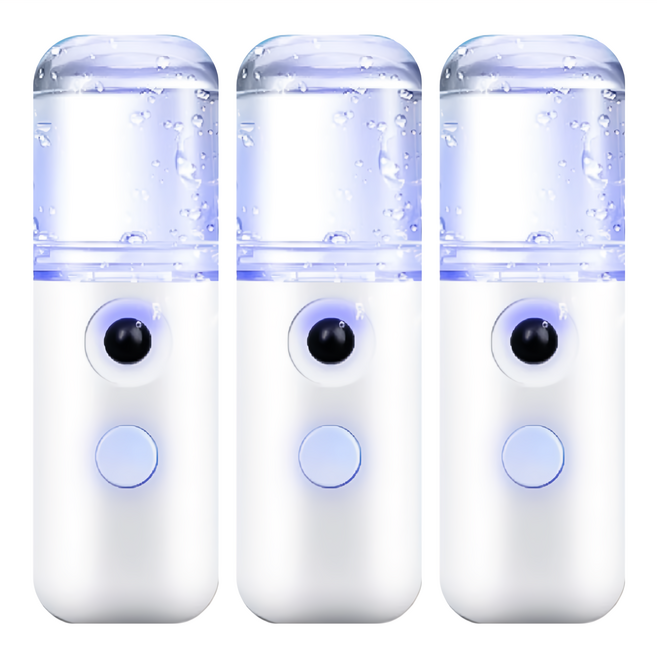 小麥購物 隨身噴霧器 G134 按壓款 45g, 3個, 白色