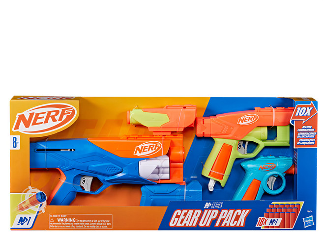 Hasbro 孩之寶 NERF 樂活打擊 N系列 玩具槍 配有18枚 NERF N1 射擊器, 多色, 1盒