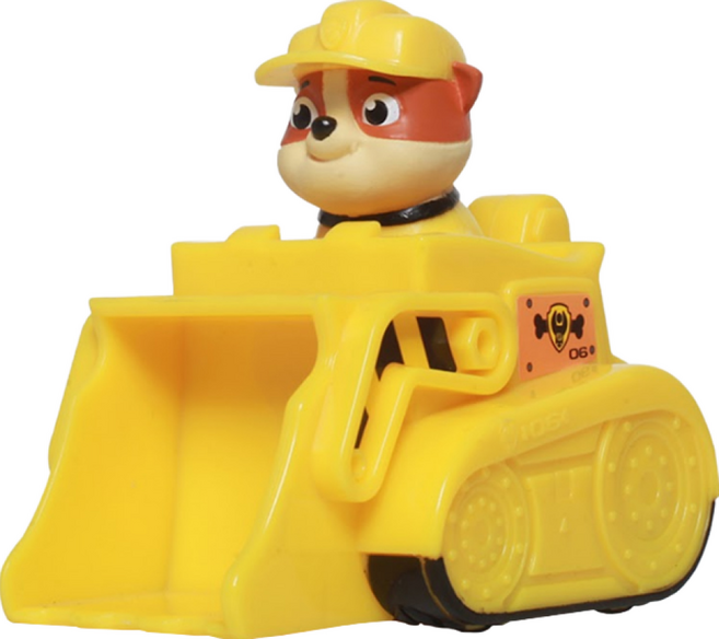 SPIN MASTER 小礫推土機玩具, 汪汪隊立大功救援賽車 黃色, 1個