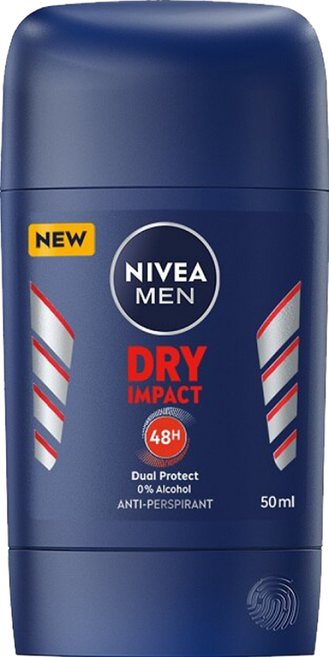 NIVEA 妮維雅 MEN 台灣公司貨 男士止汗爽身乳膏 Pro升級 乾適活力, 50ml, 1瓶
