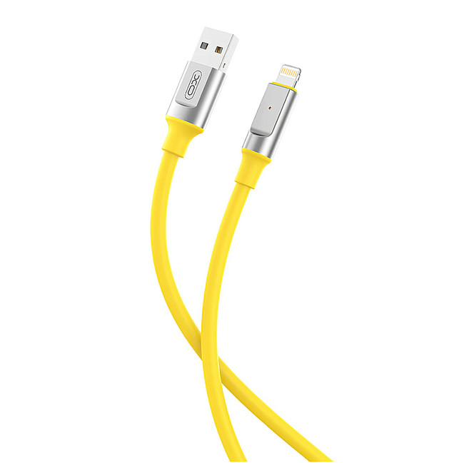 XO 6A液態硅膠Lightning充電線 NB251, 100cm, Yellow, 1盒
