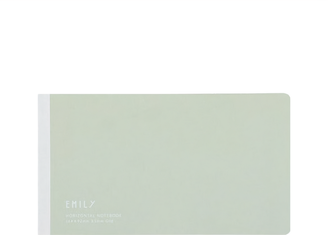 KING JIM EMILy 橫向筆記本 164x92x6mm, 淺綠色, 1本