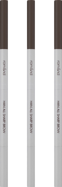 rom&nd 台灣公司貨 根纖尖頭眉筆 0.05g, W1 Gentle Brown, 3件