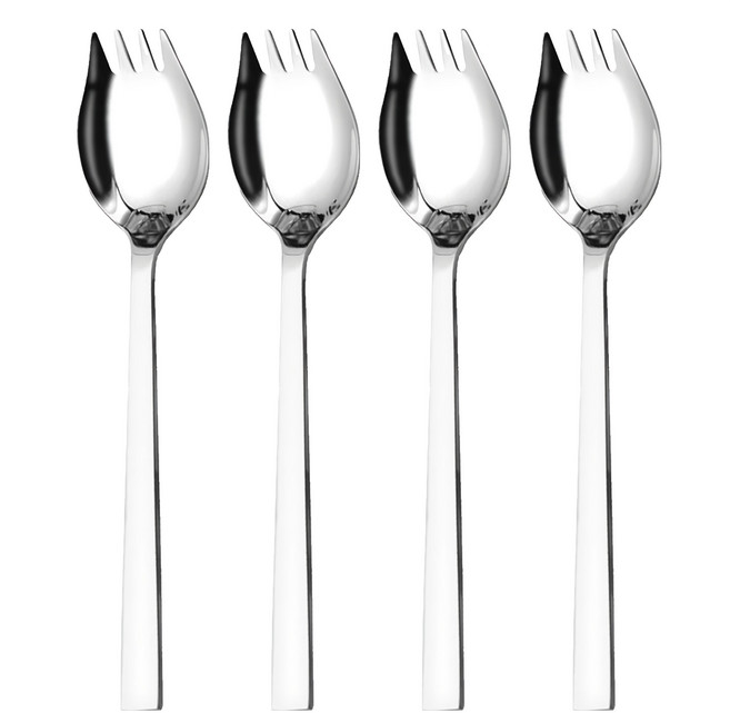 小麥購物 不鏽鋼長柄叉勺 55g, Y437, 4支