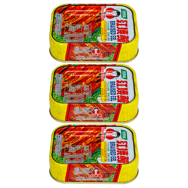 東和食品 How Mama 紅燒鰻罐頭, 100g, 3罐