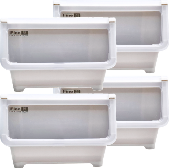 KEYWAY 聯府 維也納直取式收納箱 TF677-3 38L, 灰色, 4個