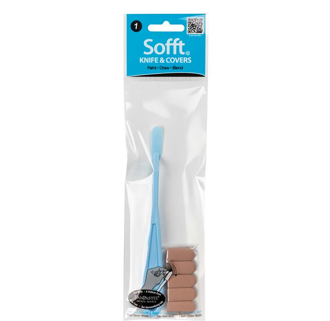 PANPASTEL Sofft 海綿調色刀套裝 含刀和5個替換頭, 1組