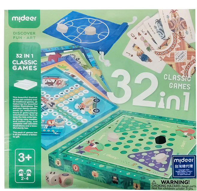 mideer 32合一經典桌遊組 3歲以上, 1組
