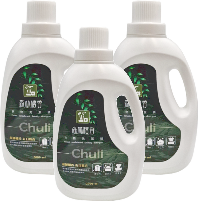 Chuli 初梨 森林檀香衣物洗潔精, 2L, 3瓶