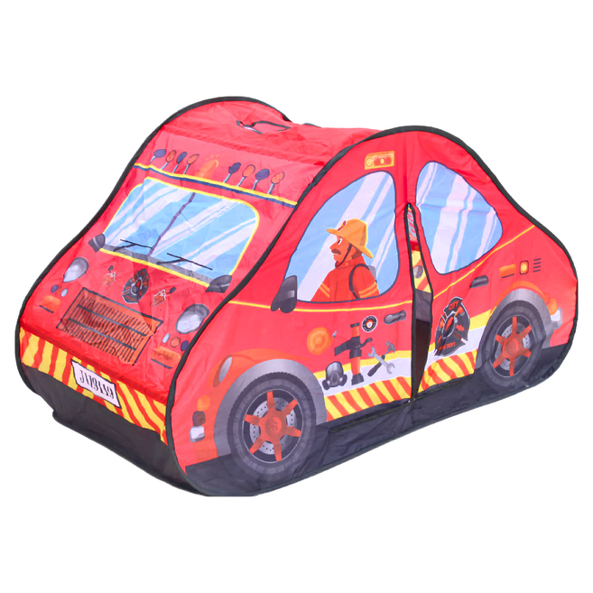 澄可玩具 車子主題造型遊戲屋 折疊帳篷 消防車 3歲+, 紅色, 1個