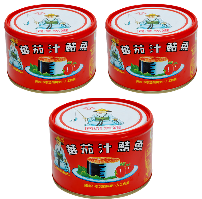 同榮 番茄汁鯖魚罐頭, 230g, 3罐
