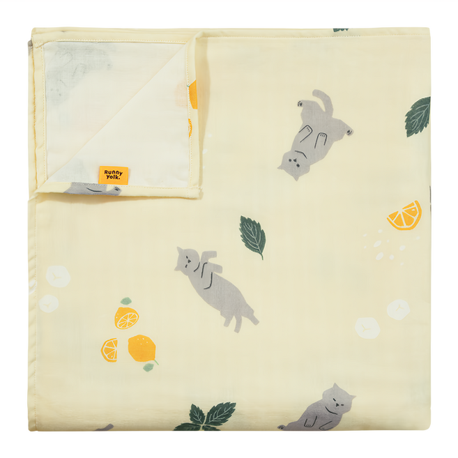 Runny yolk. 朗尼幼克 純棉包巾