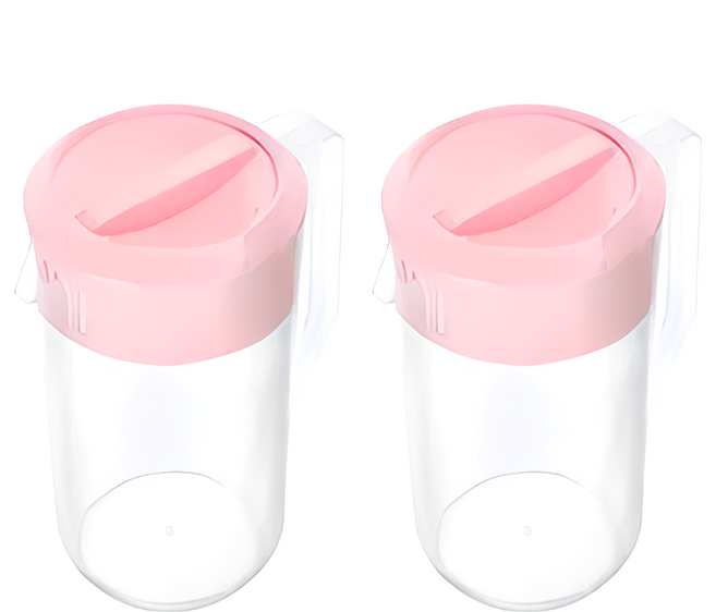 KEYWAY 聯府 透明塑膠冷水壺 桌上壺 冷熱飲壺 190 x 137 x 244mm, 粉色, 2.5L, 2個