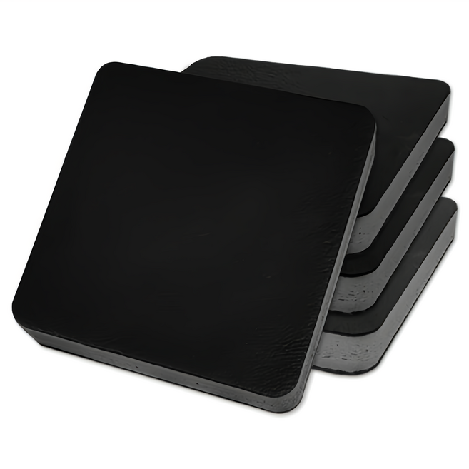 Yuiltech 高硬度方形拼接地墊, ‎Square Black‎, 4個
