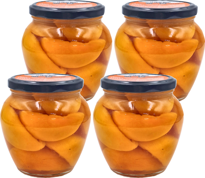 Piacelli 蜜桃玻璃罐頭, 560g, 4罐