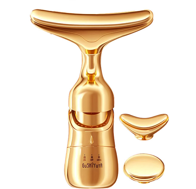 GuSHiYutA 一機三體導入按摩儀, 單一商品, 金色