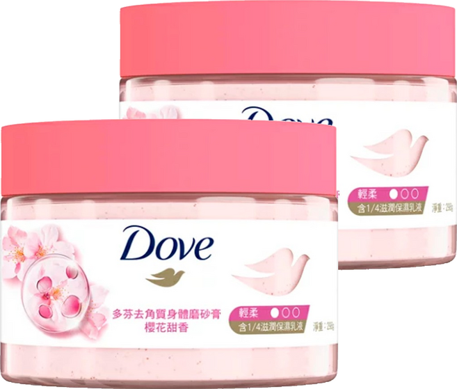 Dove 多芬 去角質身體磨砂膏 櫻花甜香, 298g, 2罐