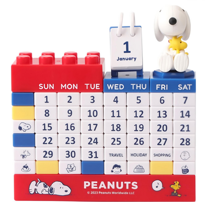 norns Peanuts 史努比萬年曆, 藍色 + 淺綠色 + 白色 + 黃色, 1個