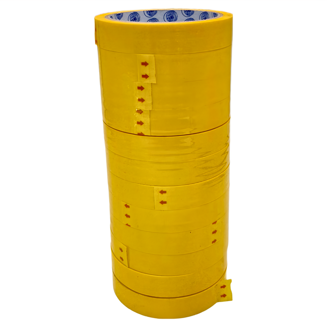 8H opp顏色膠帶 18mm x 45m, 黃色, 12個