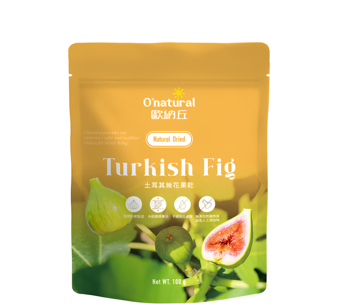 O'natural 歐納丘 純天然土耳其無花果乾, 100g, 1袋